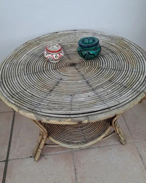 Antes de restauración de mesa